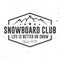 Snowboard Club. Vector illustration. Concept for shirt, print, stamp or tee.