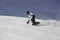 Snowboard Drift On A Snowy Blue Background