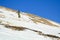 Snowboard freeride on the slope mountain Cheget.