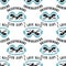 Snowboard pattern background. Winter ski seamless design with snowboarding mask, mountains and quote - I love guys who