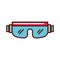 Snowboard protective glasses cartoon