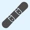 Snowboard solid icon. Board for winter snow activity. Sport vector design concept, glyph style pictogram on white