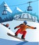 Snowboard winter resort