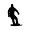Snowboarder black silhouette isolated vector illustration