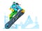 Snowboarder cartoon character