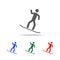 Snowboarder icon. Elements of winter in multi colored icons. Premium quality graphic design icon. Simple icon for websites, web de