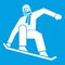 Snowboarder icon white