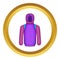 Snowboarder jacket icon