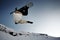 Snowboarder jumping