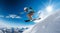 snowboarder jumping in the mountains, close-up of snowboarder doing tricks, snowboarder in the mountains, snowboarder on the snow