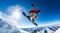 snowboarder jumping in the mountains, close-up of snowboarder doing tricks, snowboarder in the mountains, snowboarder on the snow