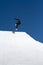 Snowboarder jumps in Snow Park, ski resort