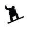 Snowboarder man silhouette