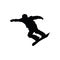 Snowboarder man silhouette