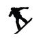 Snowboarder man silhouette