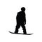 Snowboarder man silhouette