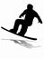 Snowboarder man, vector sketch