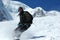 Snowboarder on Mt Blanc 3