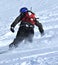 Snowboarder in powder snow