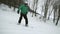 Snowboarder Slides Snow Slope