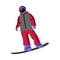 Snowboarder, vector illustration