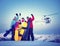 Snowboarders Success Sport Friendship Snowboarding