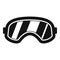 Snowboarding glasses icon, simple style