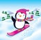 Snowboarding Penguin