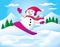 Snowboarding Snowman in The Air