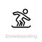 Snowboarding sport icons