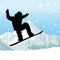 Snowboarding vector