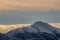 Snowcap mountains peak Porezen in Slovenia