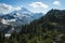 Snowcapped Mount Baker, Ptarmigan Ridge, Washington state Cascades