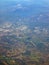 Snowcapped Mountain Landscape from an Airplane