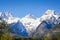 Snowcapped mountain landscape, Salzburg, Austria