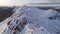 Snowcapped Mountains Aerial View at Sunset