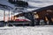 Snowcat, ratrack PistenBully - machine for snow preparation while working in Alpe D\\\'huez
