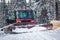 Snowcat on a snowy mountain