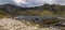 Snowdon Horseshoe mountain landscape with low level clouds and f