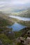 Snowdon Mount ridges with lakes.