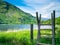 Snowdonia Mountain range and lake