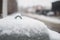 A snowdrift close-up. The texture of the snow