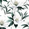 Snowdrops seamless pattern background. Hello Spring snowdrop delicate flowers. Romantic Bloom floral Botanical print for