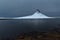 Snowed kirkjufell mountain in winter in Iceland