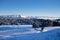 Snowed mountains of Feclaz and Margeriaz near Chambery, France