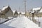 Snowed street after snow storm