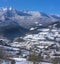 Snowfall in the Aizkorri-Aratz Natural Park and in the town of Zegama