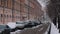 Snowfall in the center of St. Petersburg