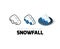 Snowfall icon in different style