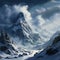 The Snowfall Scream - Breathtaking Mountainscape Engulfed in Avalanche